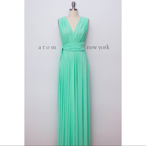 Dresses | Green Mint Long Floor Length Maxi Infinity Dress | Poshmark
